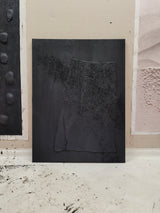 Large Black 3D Minimalist Art on Canvas Wabi-Sabi Wall Art Textured Wall Art Abstract Painting