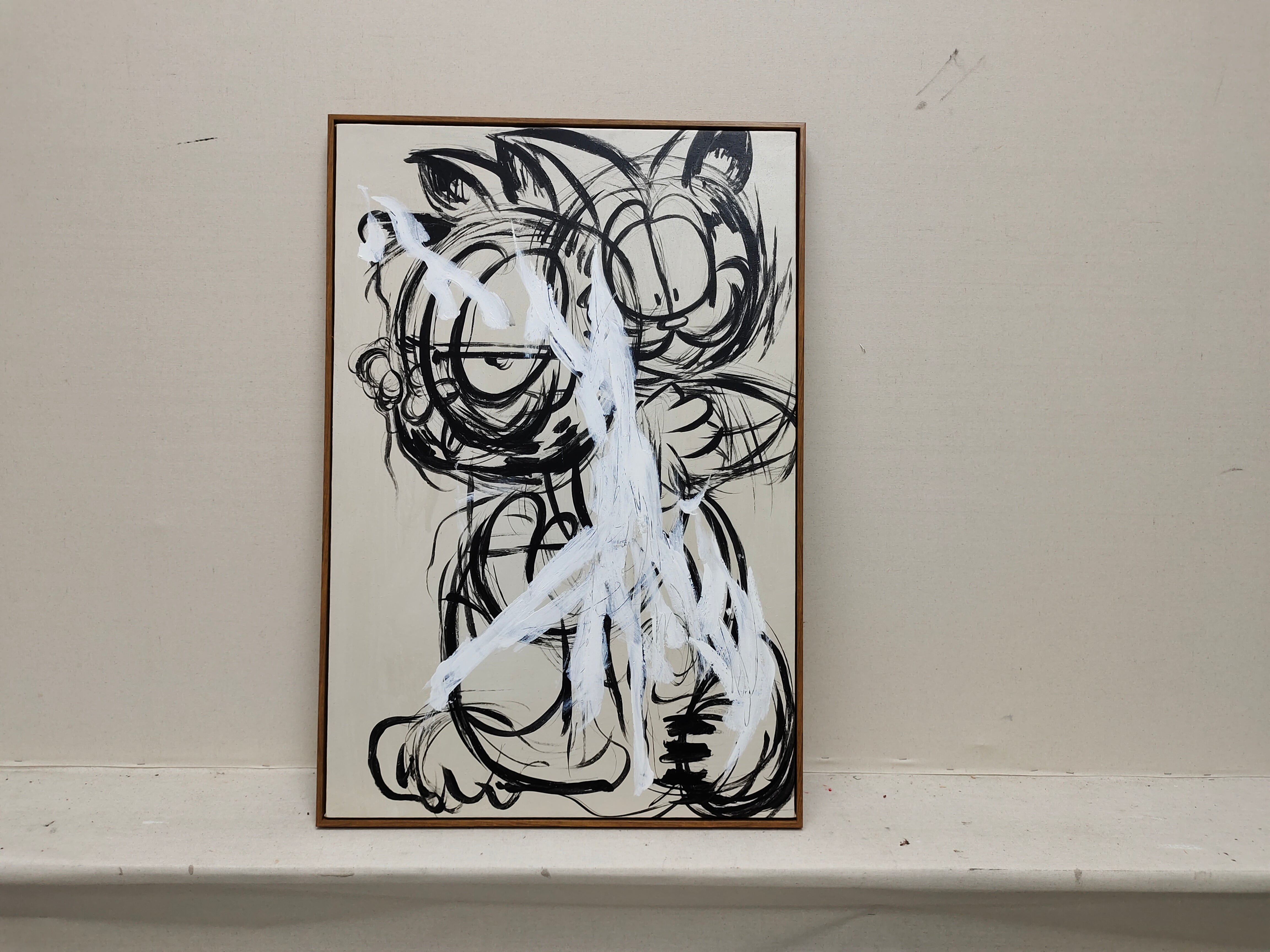 Garfield Abstract Garfield Graffiti Painting Garfield Pop Art Garfield 3D Textured Wall ...