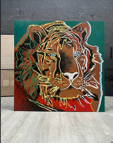 Colorful Tiger Painting Andy Warhol Pop Art Best Pop Art Colorful Pop 3D Texture Wall Painting