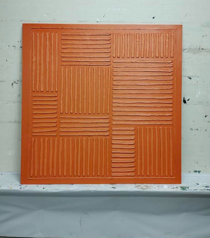 Orange Canvas Painting Orange Textured Wall Art Orange Home Decor Colorful Texture Canvas Art Abstract