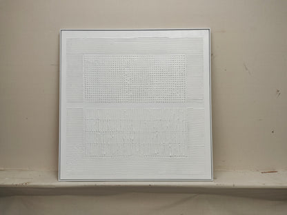 White Plaster Abstract Art White Abstract 3D Textured Wall Art Wabi-Sabi Abstract Painting Plaster Painting