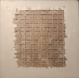 Large Beige and Brown Abstract Textured Painting Wabi-Sabi Art Beige and Brown Minimalist Wall Art