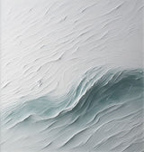 Large White Sea Texture Painting White Sea Minimalist Canvas Wall Art White Sea Abstract Oil Painting