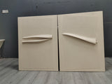Minimalist 3D Abstract Painting Set of 2 Wabi-Sabi Wall Art Set of 2 Plaster Artwork on Canvas Set of 2