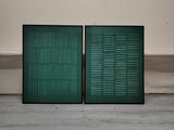 Large Green 3D Abstract Art Wabi-Sabi Wall Art Textured Wall Art Minimalist canvas Painting Set of 2