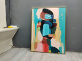 3D Figure Back Oil Painting Palette Knife Figure Back Painting Figure Home Wall Decor Painting