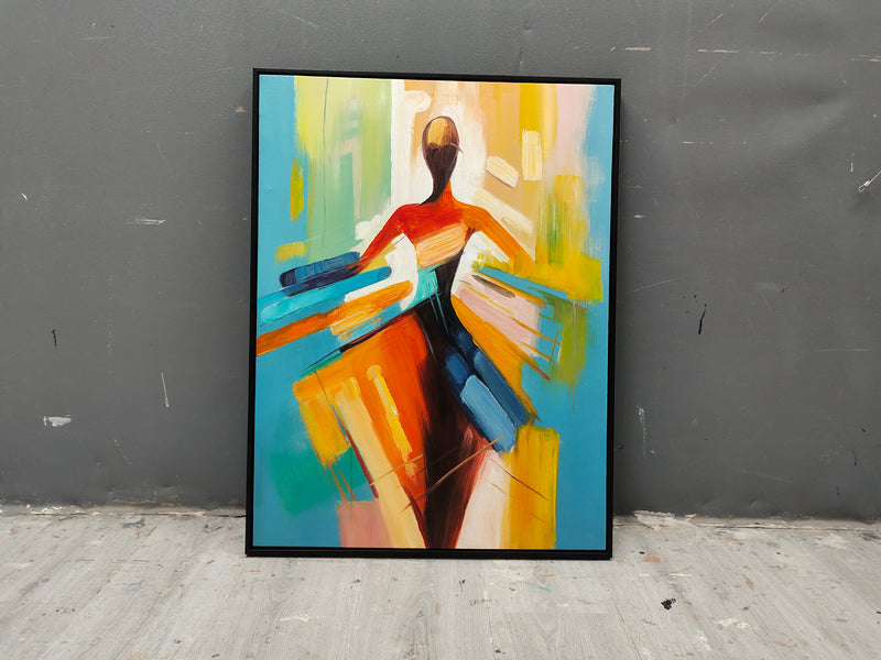 Dancing Girl Abstract Canvas Art Abstract Dancing Lady Canvas Wall Art Decor Palette Oil Painting