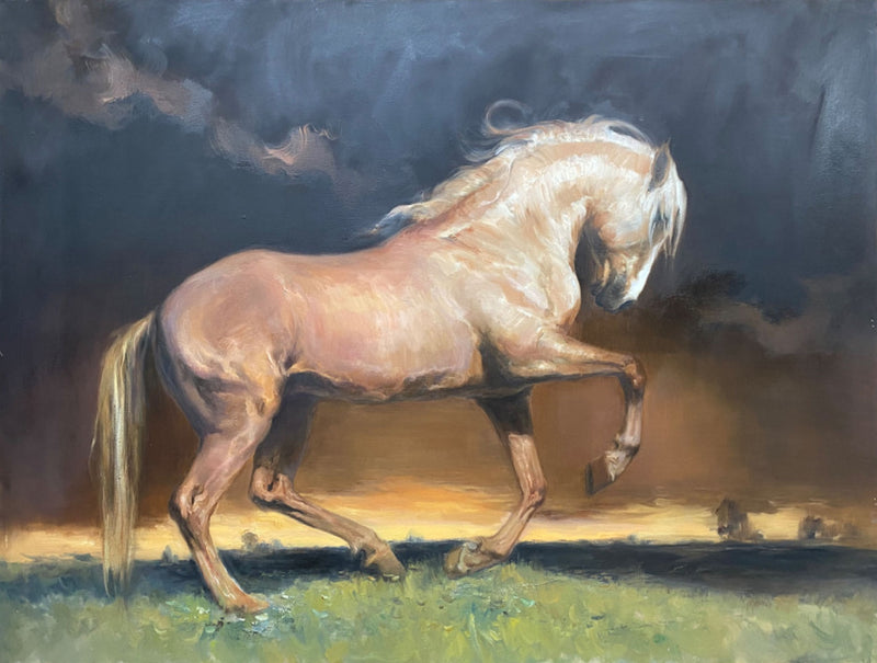 Brown Horse Oil Painting Hyperrealistic Brown Horse Art Realistic Horse Wall Art Brown Canvas Art