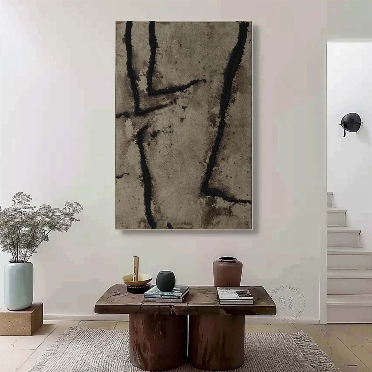Large 3D Taupe Texture Paintings for Sale Taupe Abstract Canvas Wall Art Decor