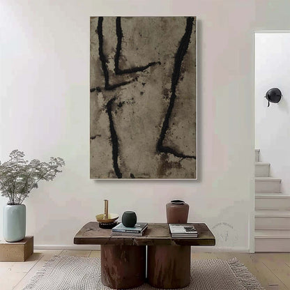 Large 3D Taupe Texture Paintings for Sale Taupe Abstract Canvas Wall Art Decor