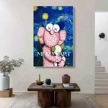 Kwas Pop Art for Sale Van Gogh Starry Sky Modern Canvas Wall Art Decoration Painting