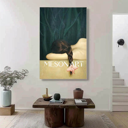 Hyperrealism Girl Portrait Painting Hyperrealism Girl Portrait Canvas Art Woman Portrait Wall Art