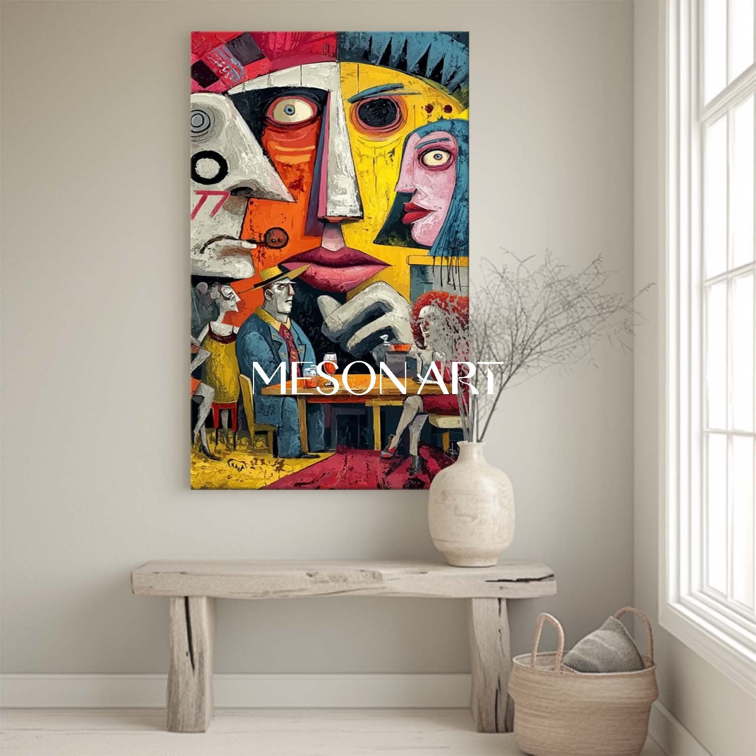 Large Pop Art Wall Art for Dining Rooms Colorful Canvas for Stylish Spaces