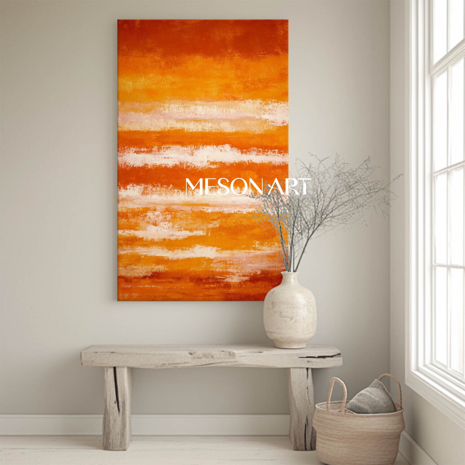 Fall Colors Abstract Painting Large Autumn Canvas Wall Art