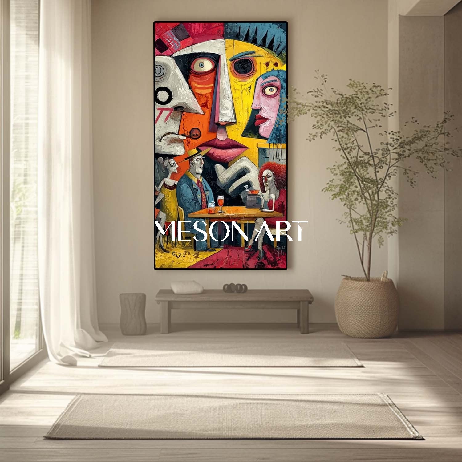 Large Pop Art Wall Art for Dining Rooms Colorful Canvas for Stylish Spaces