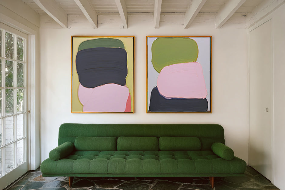 Impasto Palette Wall Art Abstract Palette Oil Painting Colorful Abstract Minimalist Canvas Art