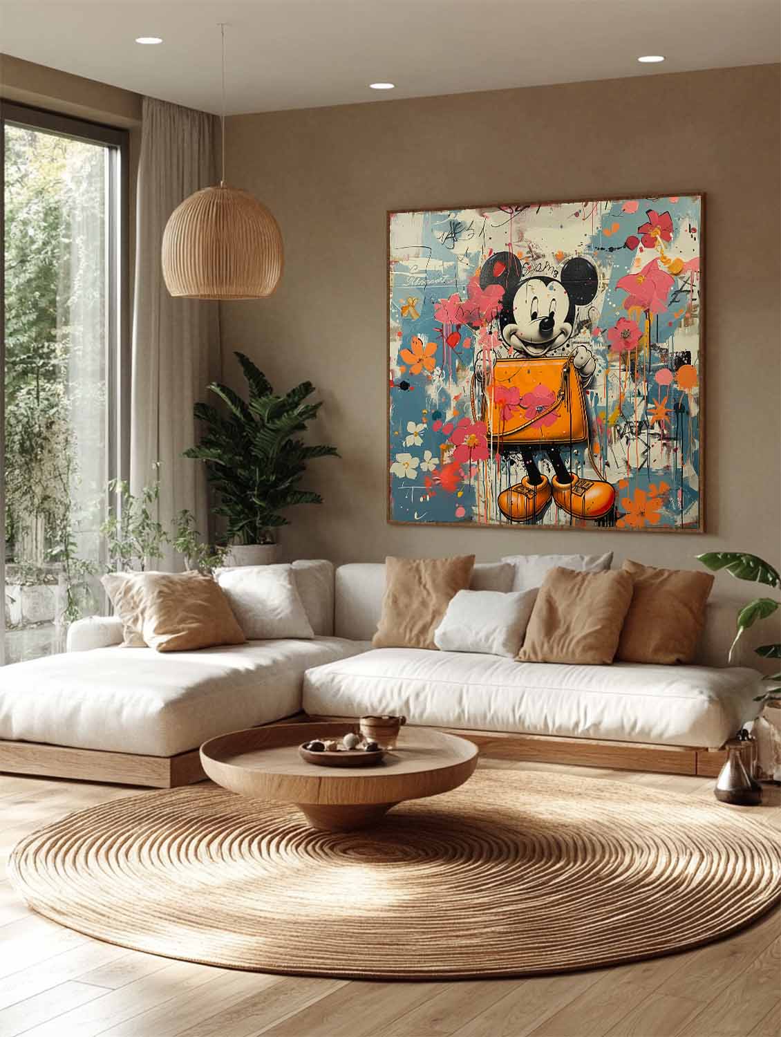 Hermès Orange Bag Wall Art Decoration Hermès Artwork Hermès Graffiti Canvas Painting