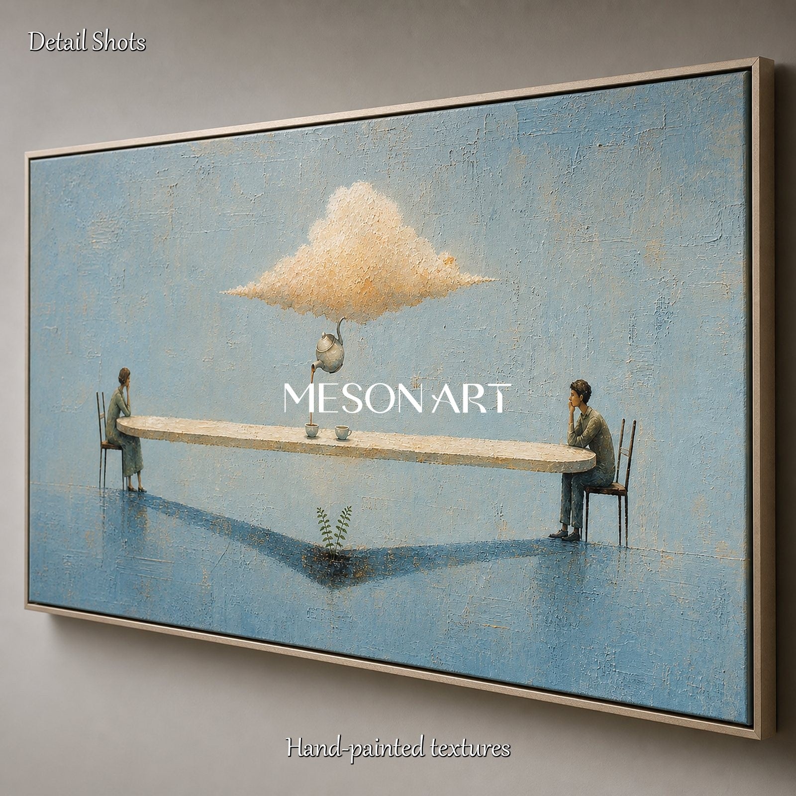Surrealist Art Print With Floating Cloud Teapot For Modern Living Room And Executive Office Decor
