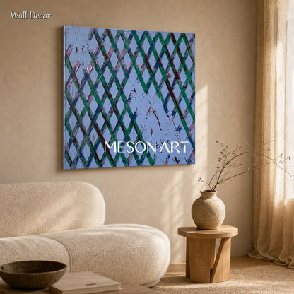Minimalist Geometric Abstract Art With Textured Relief For Modern Living Room Decor