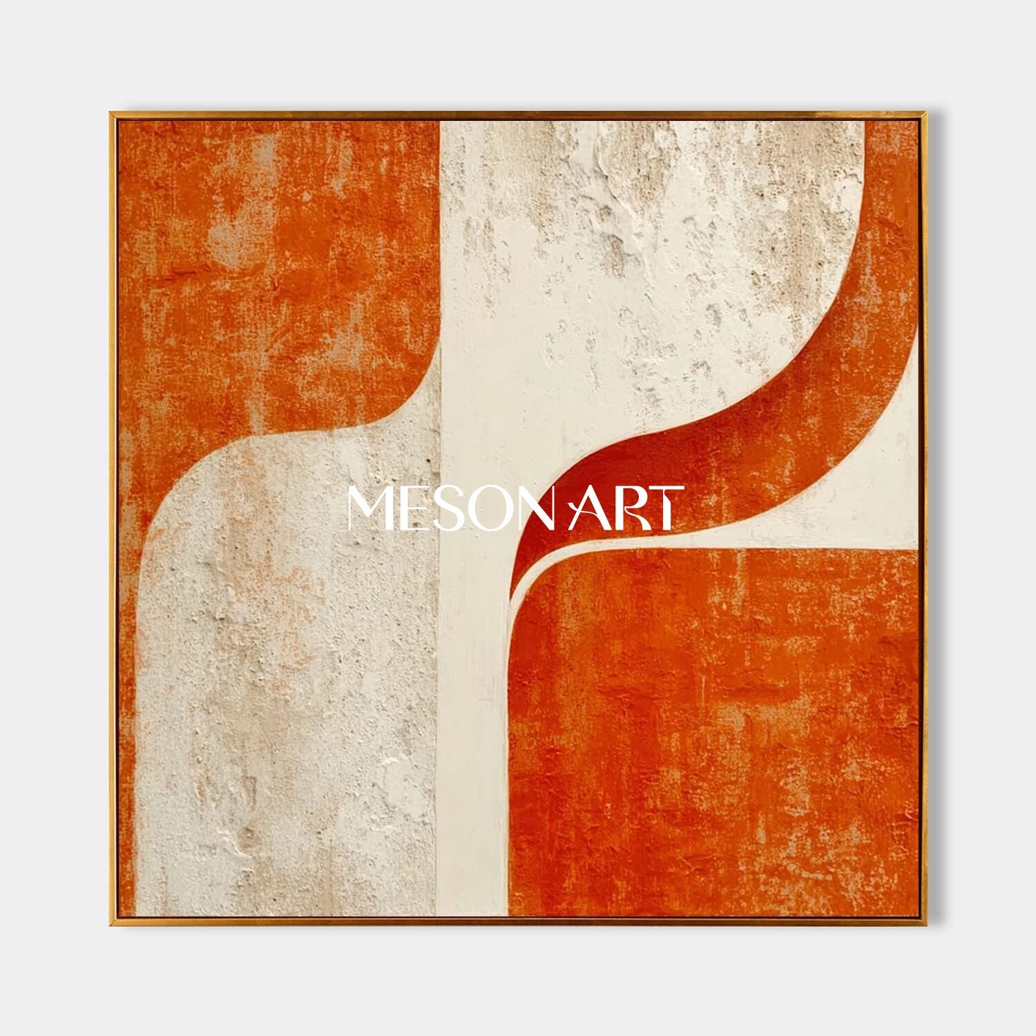 Modern Wall Art for Living Room Minimalist Abstract Orange Canvas
