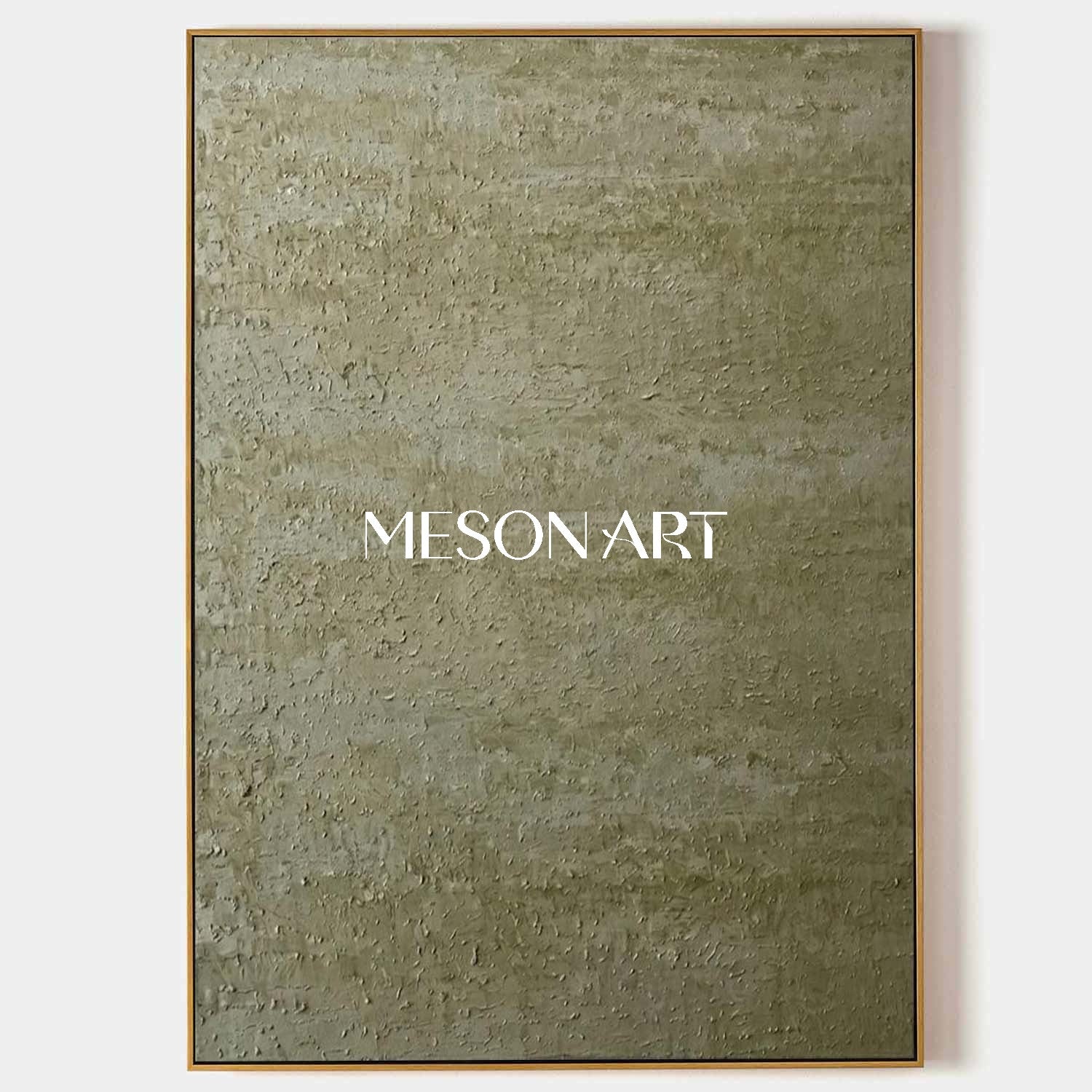 Olive Minimalist Wall Decor Wabi Sabi Staircase Wall Art Earthy Tone Living Room Piece