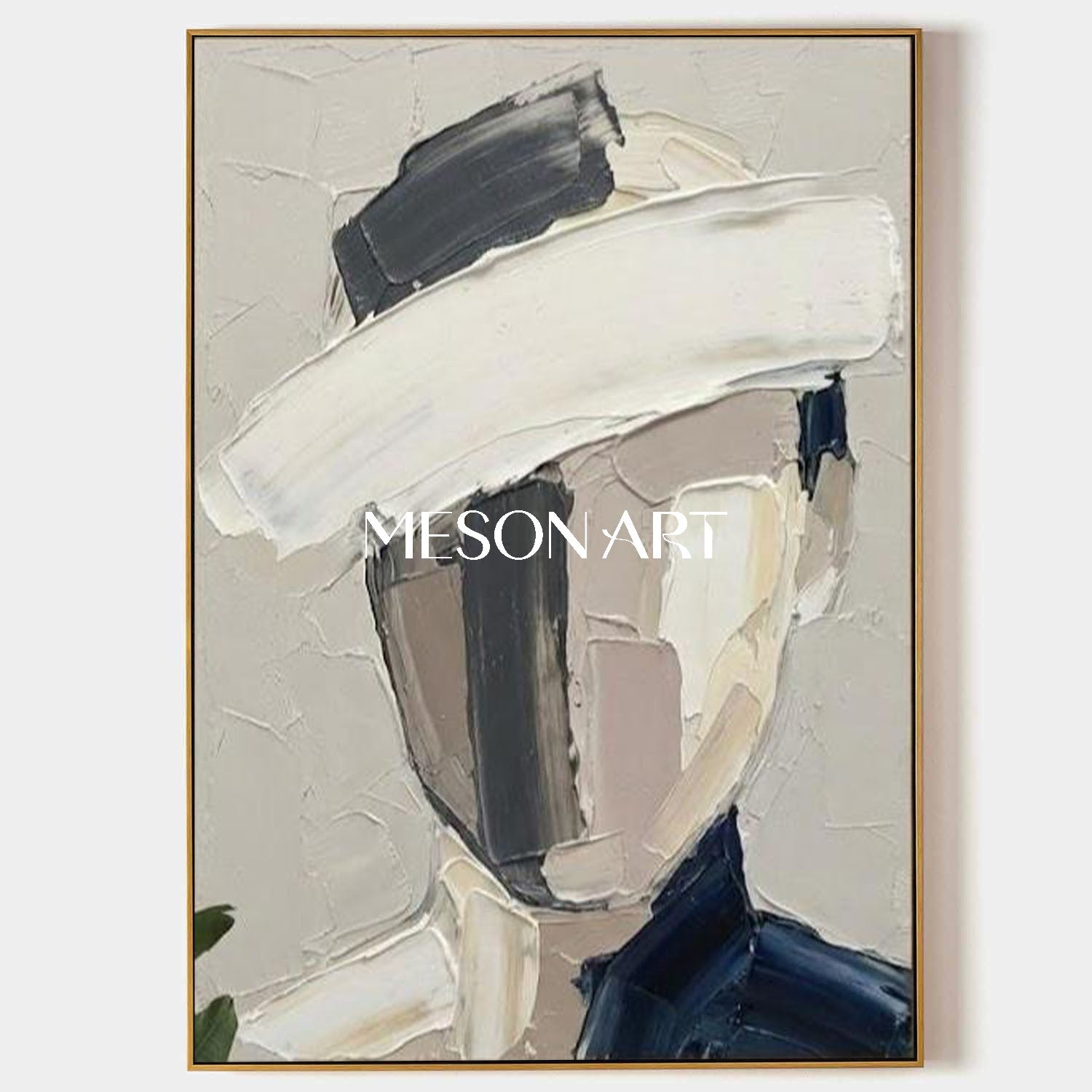 Modern Abstract Portrait Heavy Texture Oil Painting | MesonArt