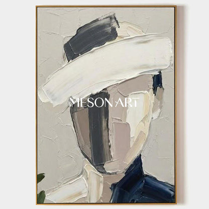 Modern Abstract Portrait Heavy Texture Oil Painting | MesonArt