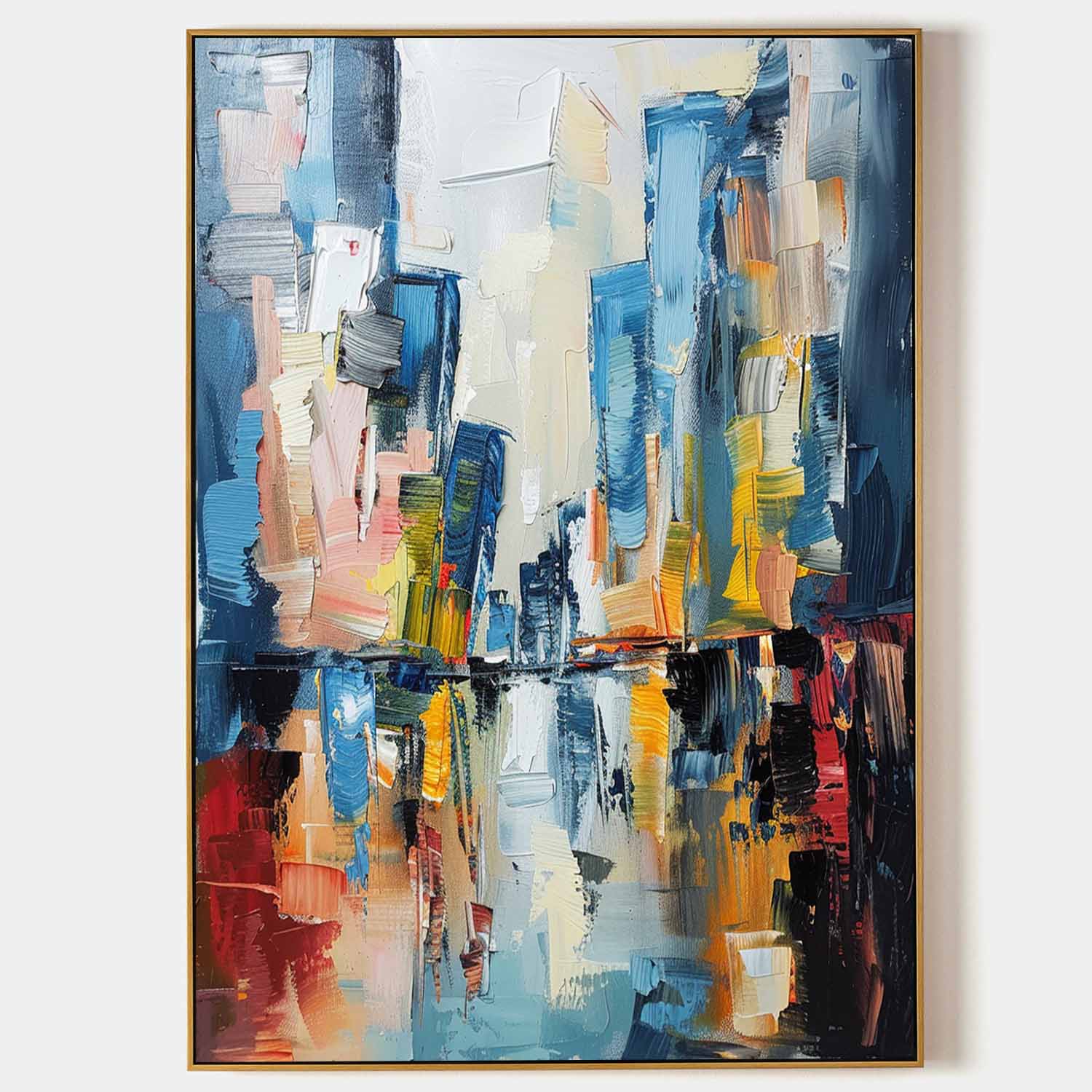 Large Modern Color Abstract Oil Painting Modern Urban Color Abstract ...