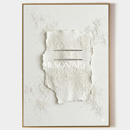 Contemporary Nordic Style Textured Wall Hanging, Modern Living Room Art, Large Hand-Painted Plaster Relief