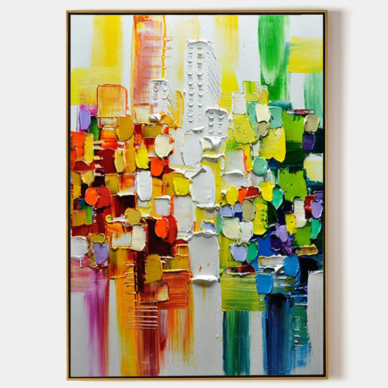 Color Oil Paintings Palette Knife Abstract Painting Abstract Knife Canvas Art Color Texture Wall Art