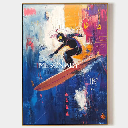Large Cool surfer graffiti street abstract canvas art for sale Cool surfer graffiti abstract wall decor