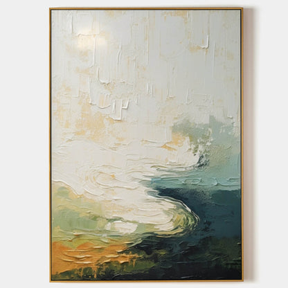 Beige Minimalist Abstract Oil Painting Beige Abstract Art on Canvas Beige Abstract Textured Wall Art