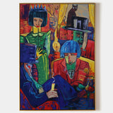 Large People Portraits Pop Art Abstract People Pop Canvas Painting Human Pop Art Canvas Pop Wall Art