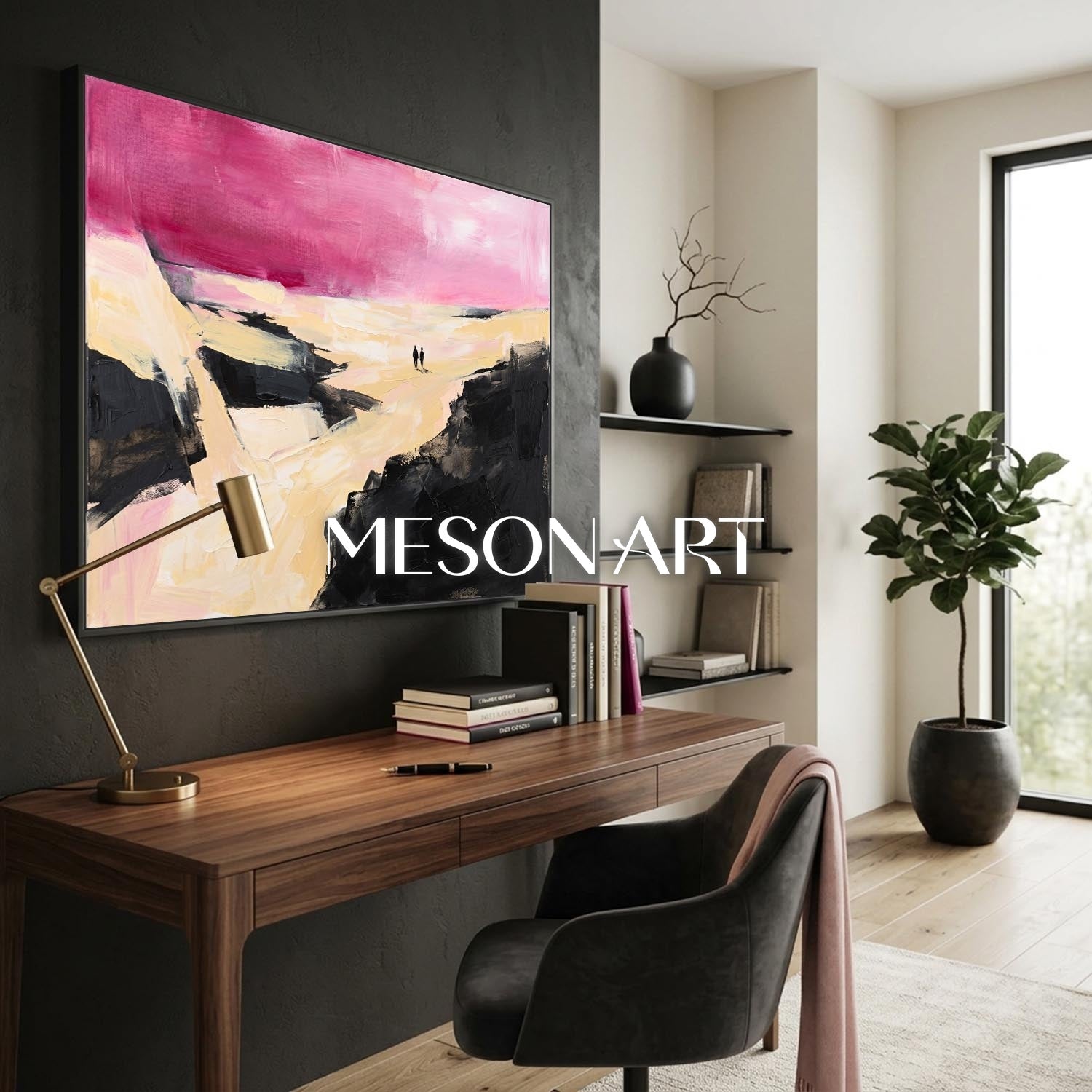 Colorful Pop Art Painting With Geometric Shapes For Modern Living Room Decor