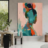 Beautiful Black Lady Canvas Painting Pretty Black Lady Canvas Art Pretty Woman Wall Art For Sale