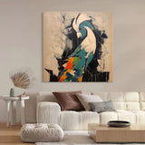 Abstract Parrot Wall Painting Hand Painted Parrot Oil Painting Interesting Parrot Canva Cute Pop Art