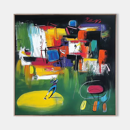 Golf Game Oil Paintings Golf Abstract Canvas Art Golf Wall Art for Sale