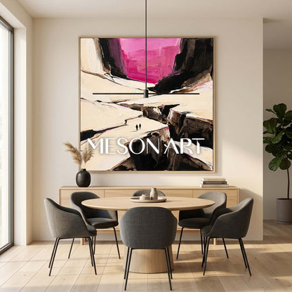 Colorful Pop Art Painting With Geometric Shapes For Modern Living Room Decor