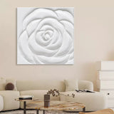 White Flower Plaster Art Plaster Art On Canvas For Sale Thick Acrylic Painting Textured Wall Art