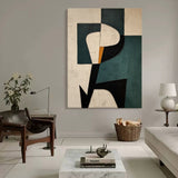 Large Beige And Green Texture Abstract Art Beige Minimalist Wall Painting Modern Abstract Canvas Art