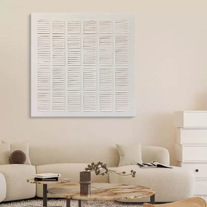 Original Hand-Painted White Minimalist  Wall Painting White Plaster Texture Wall For Living Room