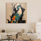 Abstract Parrot Wall Painting Hand Painted Parrot Oil Painting Interesting Parrot Canva Cute Pop Art