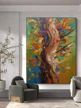 Colorful Abstract Art Canvas Thick Abstract Oil Painting Texture Abstract Painting Modern Wall Decor