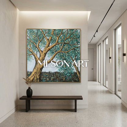 Contemporary Cubist Abstract Painting With Geometric Shapes And Neutral Tones For Modern Home Decor