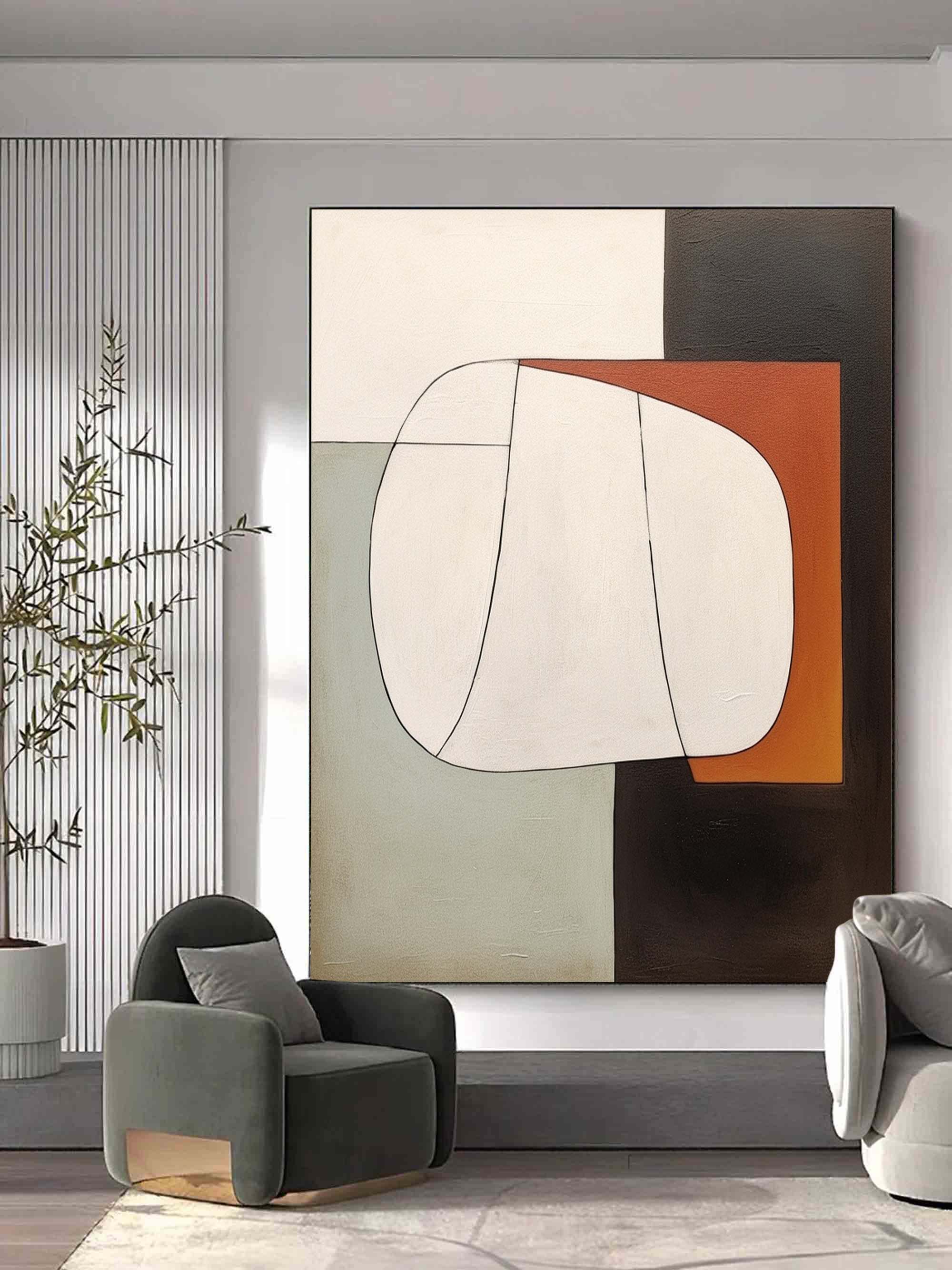 Large Minimalist Wall Art Wabi Sabi Art Abstract Painting Contemporary Minimalist Wall Art for Sale