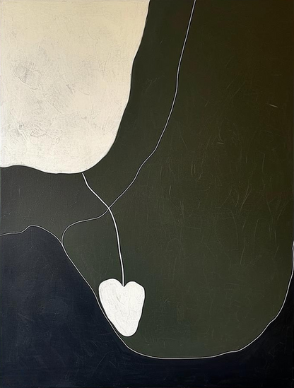 Brown and White Minimalist Art 3 Piece Set Wabi-Sabi Wall Art Brown and White Canvas Oil Paintings