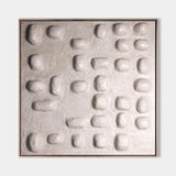 3D Beige Textured Abstract Art For Sale Wabi-Sabi Wall Art White Thick Acrylic Canvas Painting