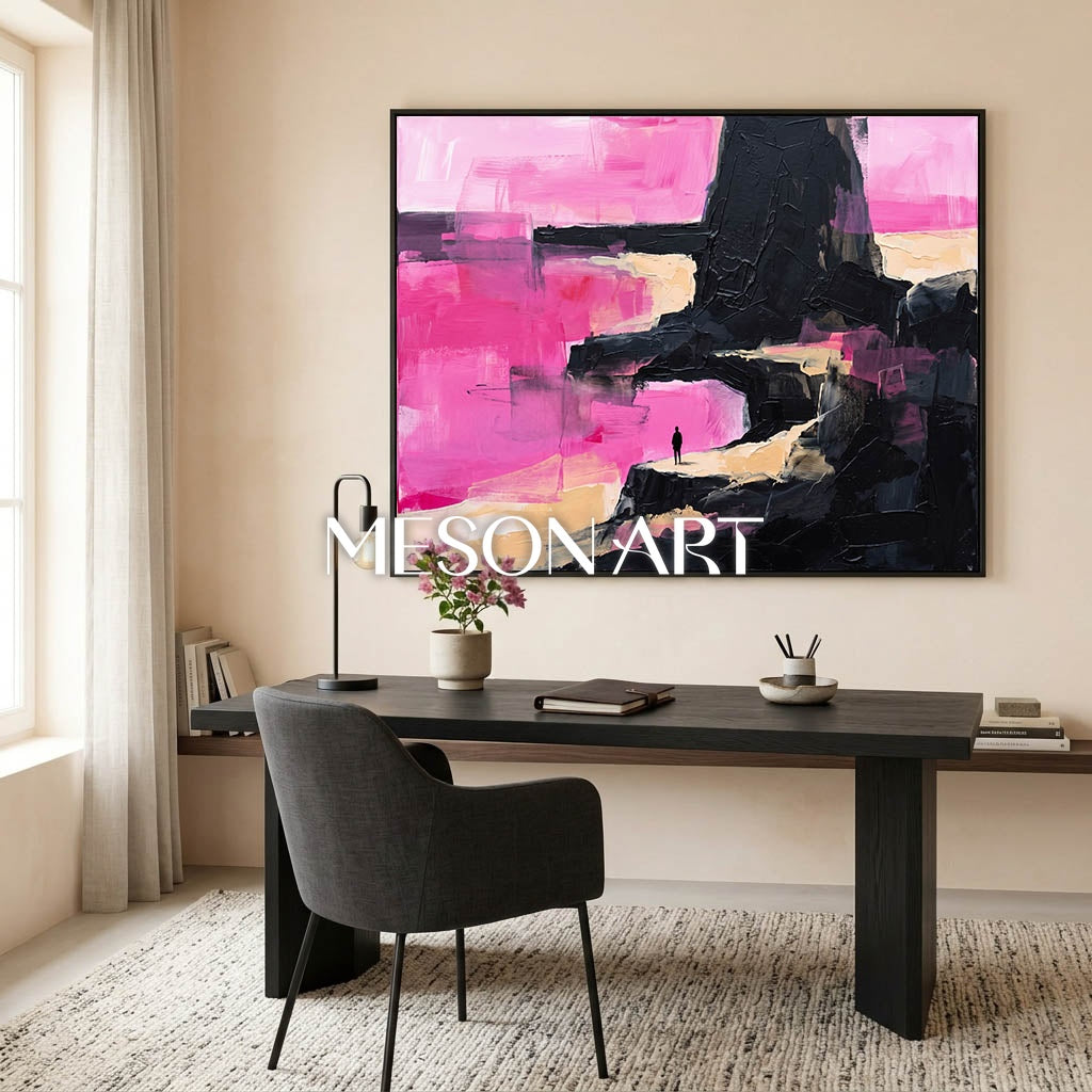 Colorful Pop Art Painting With Geometric Shapes For Modern Living Room Decor