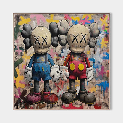 Kaws Canvas Art for Sale Kaws Canvas Wall Art Decoration Kaws Oil Painting Kaws Graffiti Art