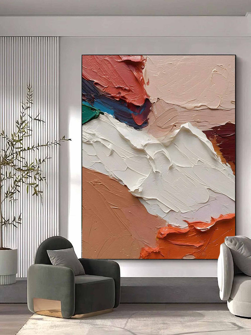 3D Colorful Abstract Canvas Oil Painting Textured Abstract Art Wall Paintings
